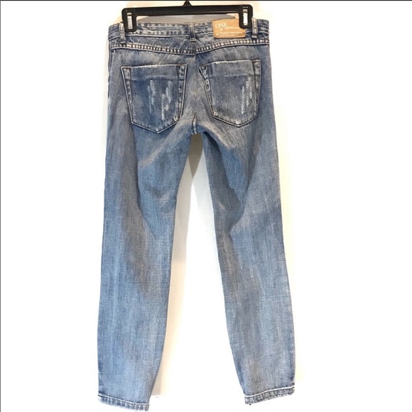 One x One Teaspoon Trashed Free Bird Skinny Jean - Picture 7 of 9